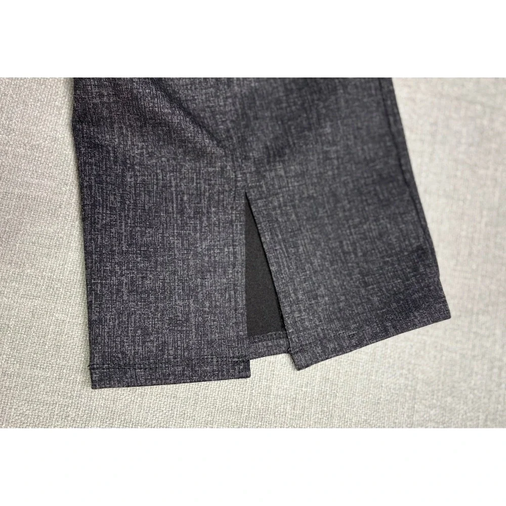 89th + Madison Womens XL Dark Grey Heathered Pull On Straight Leg Dress Pants - Picture 5 of 8